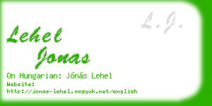 lehel jonas business card